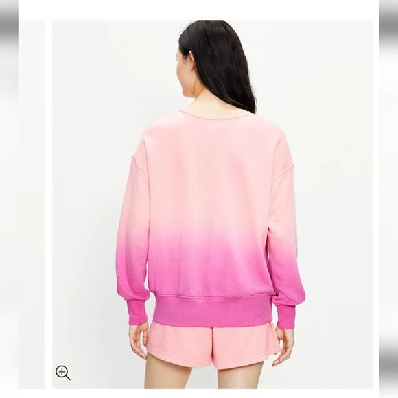 Lou & Grey Purple Pinky-Peach Dip Dye SOFT Pullover Sweatshirt S - Picture 15 of 15